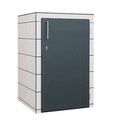 Paketbox mit Hintertür Paketbox mit Hintertür zur Entnahme von Briefen und Paketen.