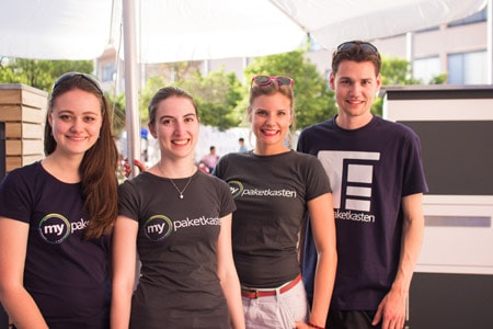 Mypaketkasten-Messe-Team Mypaketkasten in der Presse. Messeauftritt am Tag der offenen Tür an der Technischen Hochschule Deggendorf (THD)